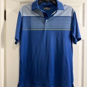 Hogan Blue and White Striped Polo Shirt